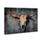 Stupell Industries Antique Distressed Cow Skull Canvas, design by Nina Blue